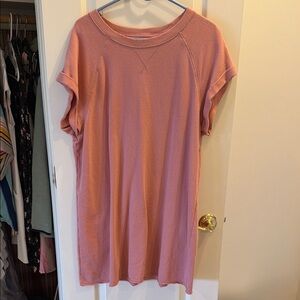 aerie Dusty Rose Short Sleeve Mini Dress